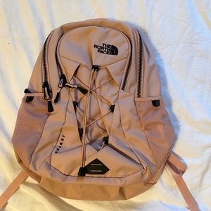 pink North face backpack